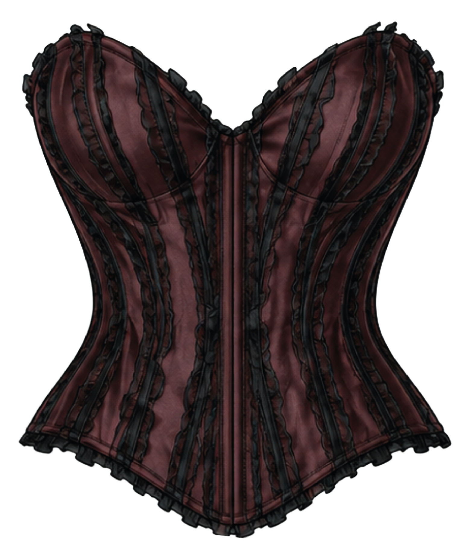 Belgin Küpeli one-off corset, side 1, front view